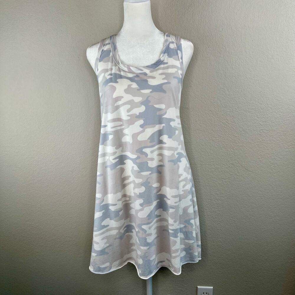 Z Supply Camo Avery Tank Dress Dove Gray Sleeveless Mini Cotton Casual NWT Large - Picture 12 of 13